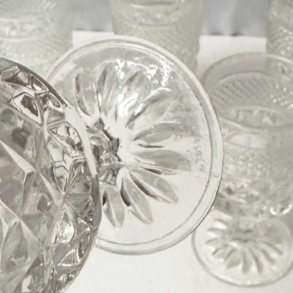 Anchor Hocking‎ WEXFORD Water Wine Goblets Glass Clear Holiday Vintage Set of 5 - Picture 4 of 8